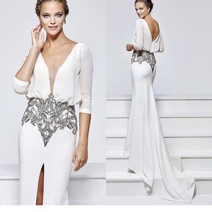 Brand New Tarik Ediz white gown